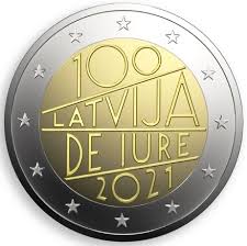 Letónia 2 Euro 2021 100 Years Republic