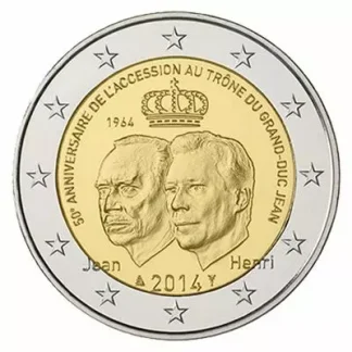 Luxemburgo 2 Euro 2014 50 Years Grand Duke Jean