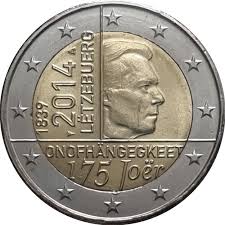 Luxemburgo 2 Euro 2014 175 Years Independence