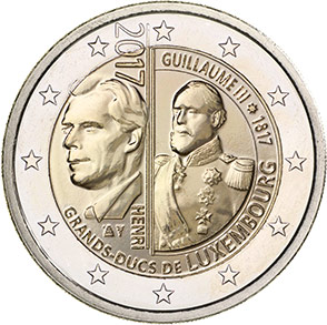 Luxemburgo 2 Euro 2017 Guillaume III