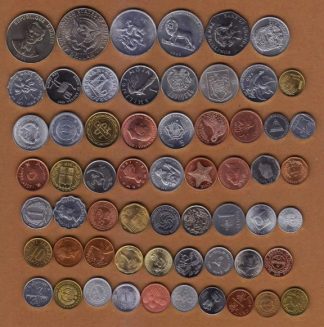 Coleção 60 moedas de 60 países diferentes, todas SOBERBAS