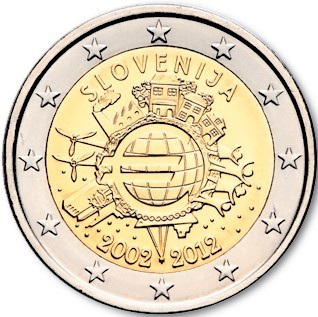 Eslovénia 2 Euro 2012 10 Years Euro