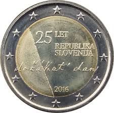 Eslovénia 2 Euro 2016 25 Years Independence