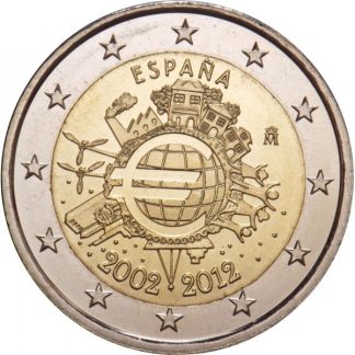 Espanha 2 Euro 2012 10 Years Euro