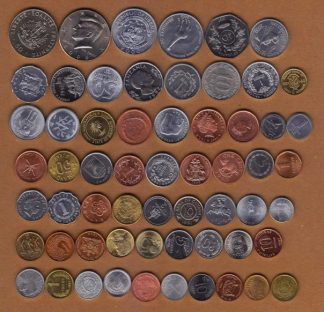 Coleção 60 moedas de 60 países diferentes, todas SOBERBAS