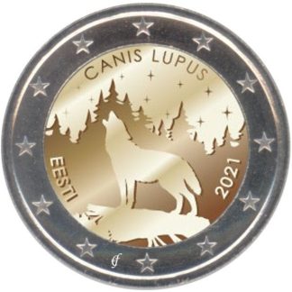 Estonia 2 Euro 2021 Wolf