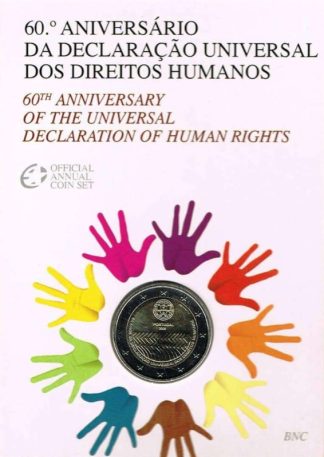 Portugal Carteira 2 Euro 2008 BNC Direitos Humanos