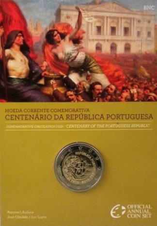 Portugal Carteira 2 Euro 2010 BNC Centenário República Portuguesa