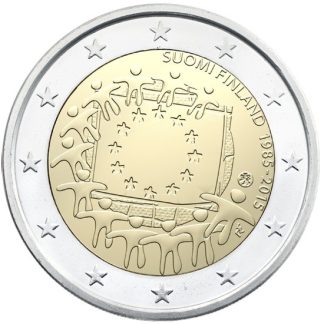 Finlândia 2 Euro 2015 EU Flag