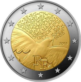 França 2 Euro 2015 70 Years Peace