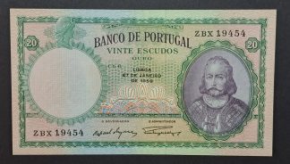 Portugal 20 Escudos 1959 Quase Nova