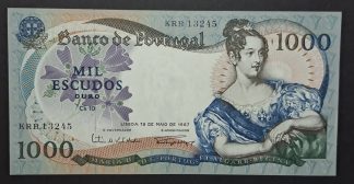Portugal 1000 Escudos 1967 Quase Nova