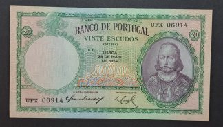 Portugal 20 Escudos 1954 Quase Nova