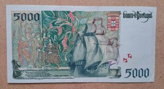 Portugal 5000 Escudos 1998 Quase Nova