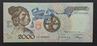 Portugal 2000 Escudos 1991* ASTERISCO Quase Nova
