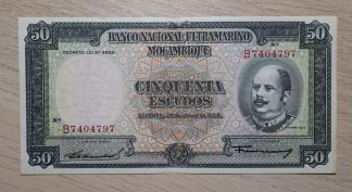 Moçambique 50 escudos 1958 Bela / Quase Nova