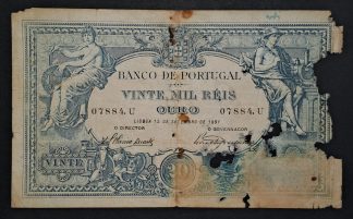 Portugal 20000 Reis 1891 RARA