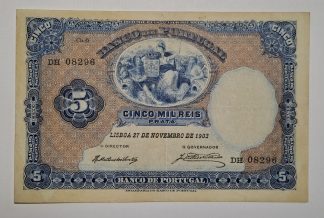 Portugal 5000 Reis 1903 Bela, RARA