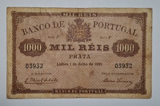 Portugal 1000 Reis 1891