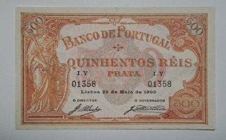 Portugal 500 Reis 1900 Bela