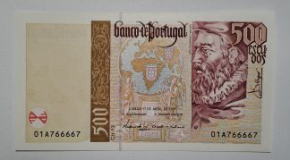 Portugal 500 Escudos 1997 Capicua NOVA