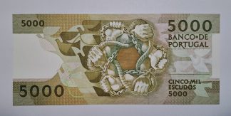 Portugal 5000 Escudos 1987 NOVA