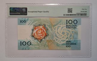 Portugal 100 Escudos 1988 [Número 1] Certificada PMG 55