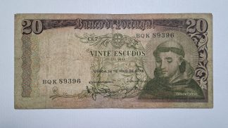 Portugal 20 Escudos 1964 Carimbo 