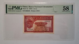 Timor 5 Avos 1940 Certificada PMG 58