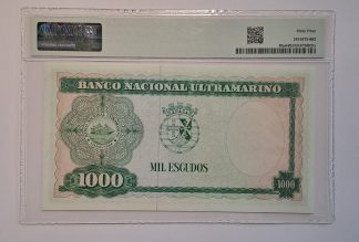 Timor 1000 Escudos 1968 Certificada PMG 64
