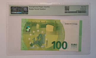 União Europeia (França) 100 Euros Capicua Certificada PMG 65