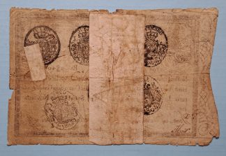 Apólice do Real Erário 2400 reis 1798 carimbo D. Pedro IV
