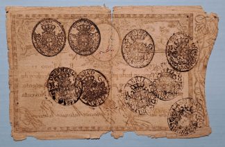 Apólice do Real Erário 5000 reis 1798/9 carimbo D. Pedro IV