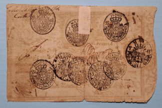 Apólice do Real Erário 10000 reis 1798/9 carimbo D. Miguel I
