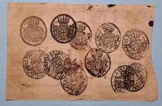 Apólice do Real Erário 20000 reis 1798/9 carimbo D. Pedro IV