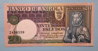 Angola 20 Escudos 1973 Quase Nova / Nova
