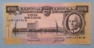 Angola 20 Escudos 1962 Quase Nova