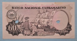 Índia 60 Escudos 1959 Quase Nova, Cancelada