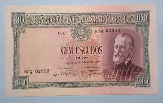 Portugal 100 Escudos 1957 Bela / Quase Nova