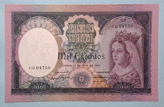Portugal 1000 Escudos 1961 Quase Nova