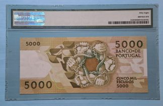 Portugal 5000 Escudos 1993 Certificada PMG 58