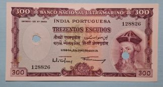 Índia 300 Escudos 1959 Cancelada Nova