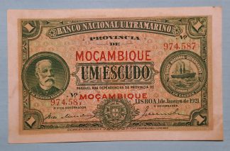 Moçambique 1 Escudo 1921 Quase Nova