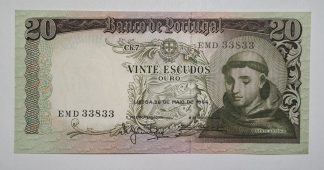 Portugal 20 Escudos 1964 Capicua Quase Nova / Nova