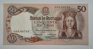 Portugal 50 Escudos 1964 Capicua Quase Nova