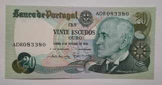 Portugal 20 Escudos 1978 Capicua Nova