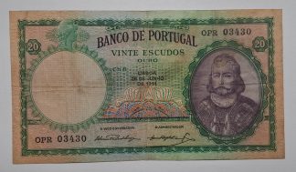 Portugal 20 Escudos 1951 Capicua