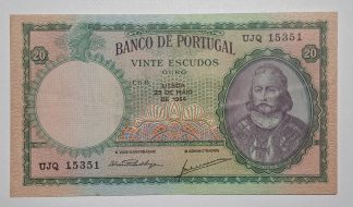 Portugal 20 Escudos 1954 Capicua