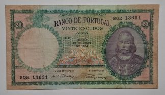 Portugal 20 Escudos 1954 Capicua