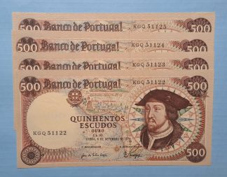Portugal 500 escudos 1979 (4x Números Seguidos) Quase Novas